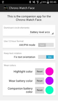Chrono Watch Face android App screenshot 2