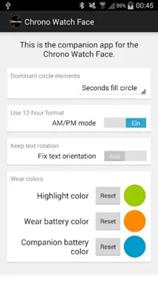 Chrono Watch Face android App screenshot 3